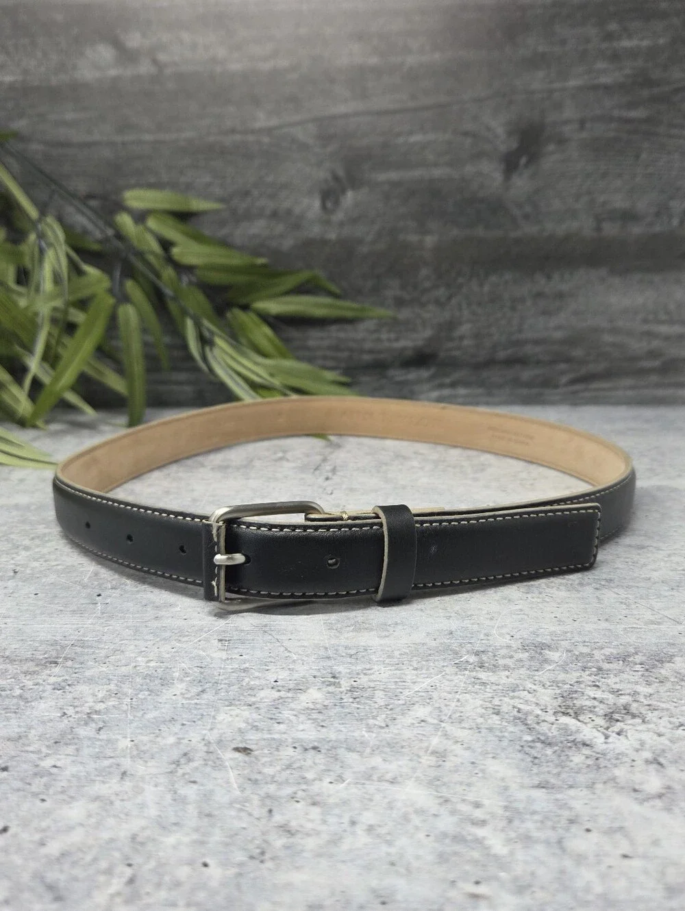 Ann Taylor Black Genuine Leather Belt Size Small